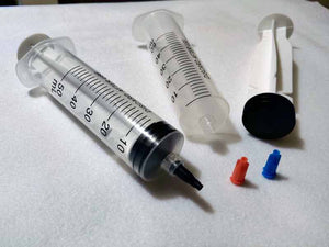 Plastic syringe for Oil additive measuring and storage 50 ml - lock-luer type